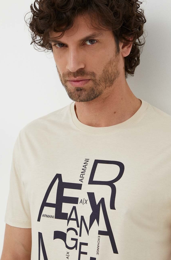 T-shirt Armani Exchange z bawełny z krótkim rękawem w młodzieżowym stylu