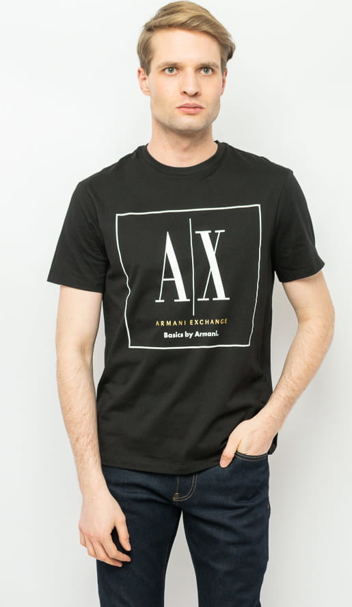T-shirt Armani Exchange z bawełny z krótkim rękawem w młodzieżowym stylu