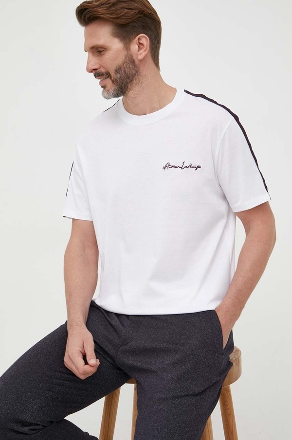T-shirt Armani Exchange z bawełny z krótkim rękawem w stylu casual