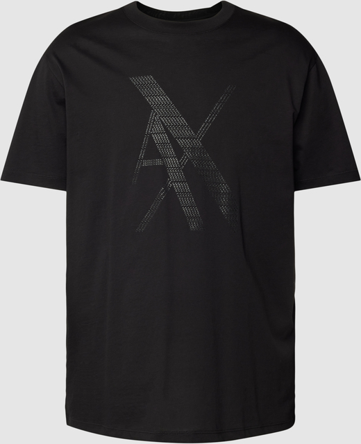 T-shirt Armani Exchange z bawełny z nadrukiem w młodzieżowym stylu