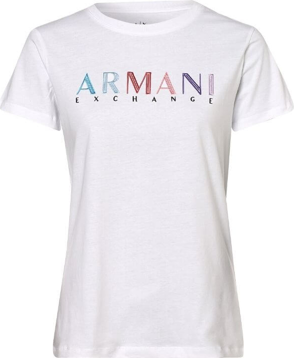 T-shirt Armani Exchange z bawełny z okrągłym dekoltem