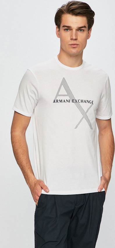 T-shirt Armani Exchange z krótkim rękawem z dzianiny w stylu casual