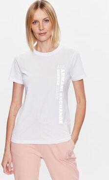 T-shirt Armani Exchange z krótkim rękawem z okrągłym dekoltem