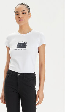 T-shirt Armani Exchange z krótkim rękawem z okrągłym dekoltem
