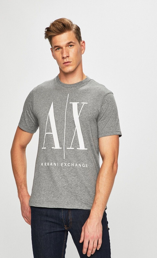 T-shirt Armani Exchange z nadrukiem z bawełny