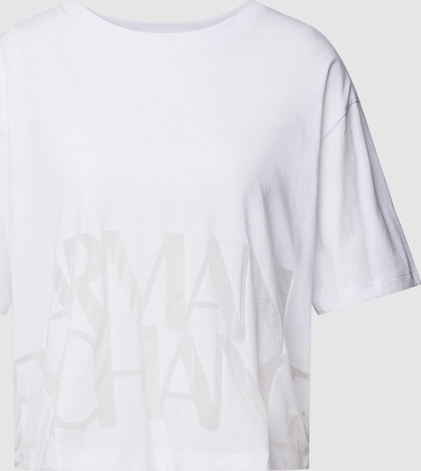 T-shirt Armani Exchange z okrągłym dekoltem w stylu casual z krótkim rękawem