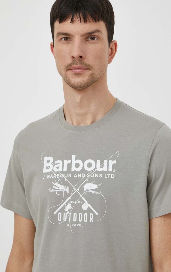T-shirt Barbour w młodzieżowym stylu z bawełny
