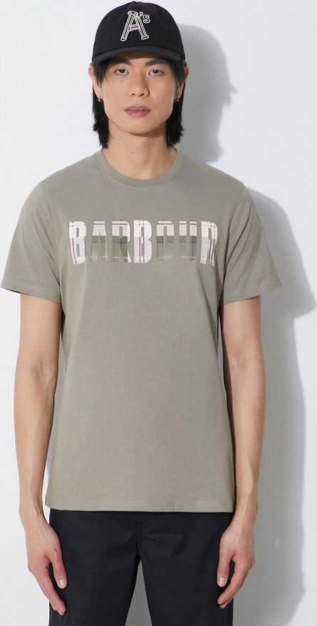 T-shirt Barbour z bawełny w młodzieżowym stylu