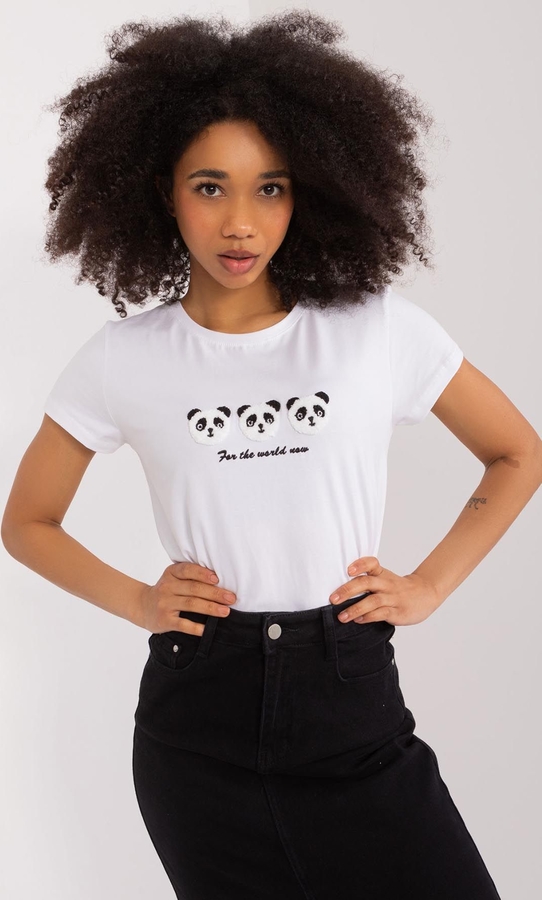 T-shirt Basic Feel Good z okrągłym dekoltem w młodzieżowym stylu z krótkim rękawem