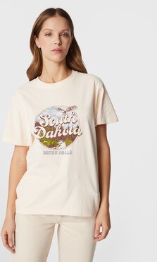 T-shirt Bdg Urban Outfitters z okrągłym dekoltem w młodzieżowym stylu