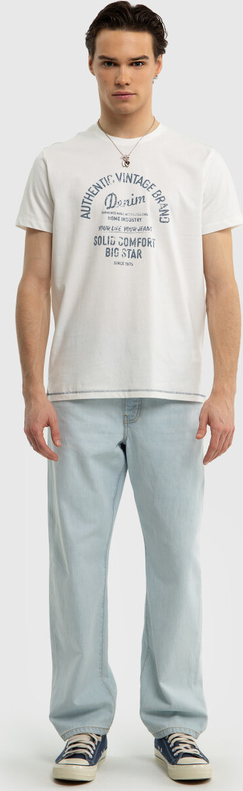 T-shirt Big Star z nadrukiem z bawełny w młodzieżowym stylu