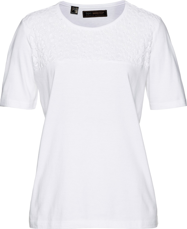 T-shirt bonprix z okrągłym dekoltem w stylu casual z krótkim rękawem
