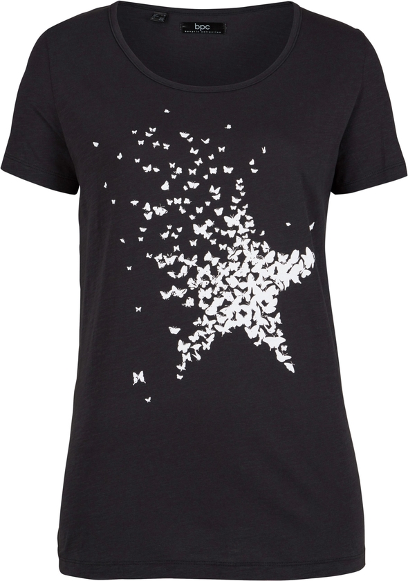 T-shirt bonprix z okrągłym dekoltem z krótkim rękawem z nadrukiem