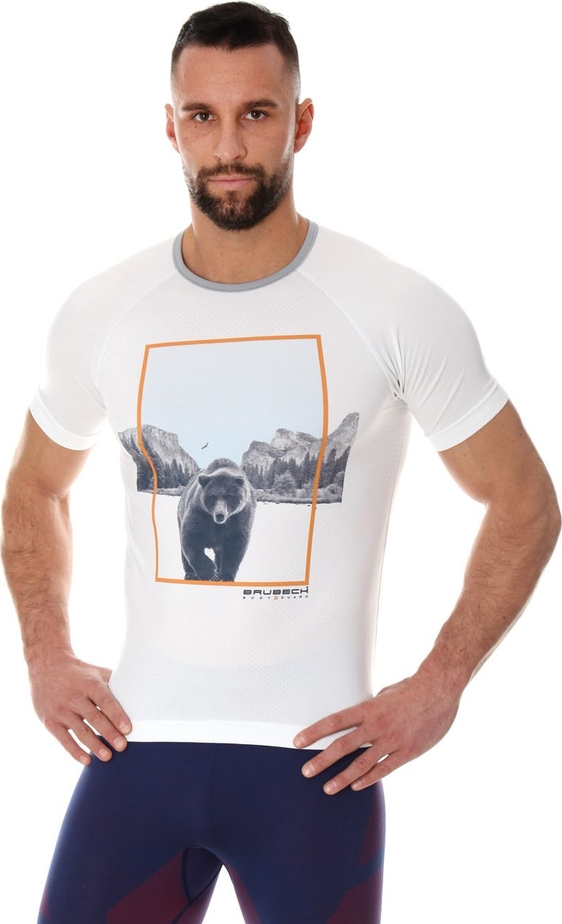 T-shirt Brubeck w sportowym stylu z nadrukiem