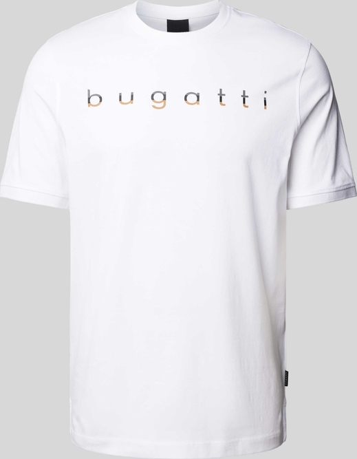 T-shirt Bugatti z nadrukiem w młodzieżowym stylu