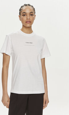 T-shirt Calvin Klein w sportowym stylu z okrągłym dekoltem