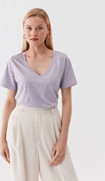 T-shirt Calvin Klein w stylu casual z dekoltem w kształcie litery v z krótkim rękawem
