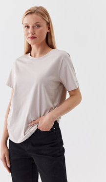 T-shirt Calvin Klein w stylu casual z okrągłym dekoltem