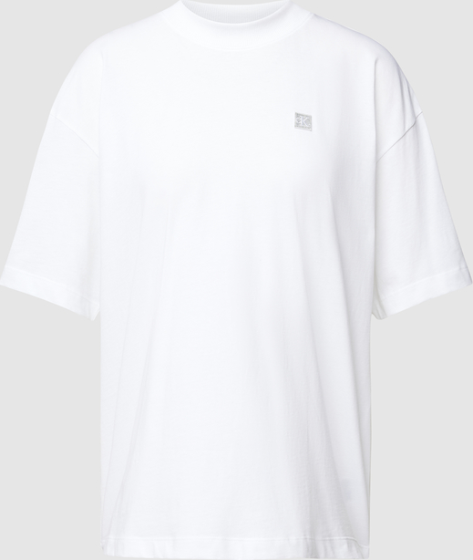 T-shirt Calvin Klein z bawełny w stylu casual z okrągłym dekoltem