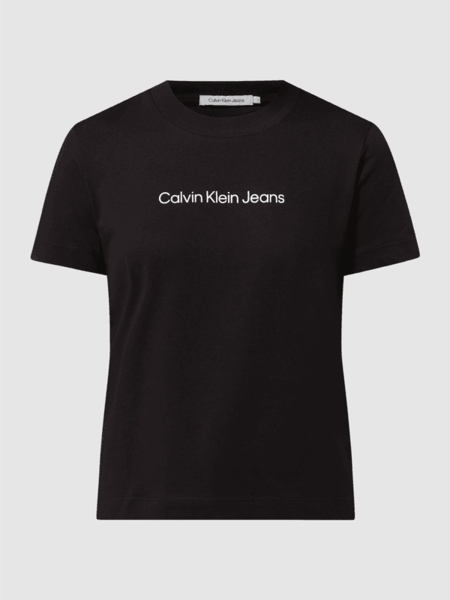 T-shirt Calvin Klein z bawełny z krótkim rękawem w młodzieżowym stylu