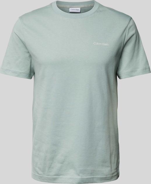 T-shirt Calvin Klein z bawełny z krótkim rękawem z nadrukiem