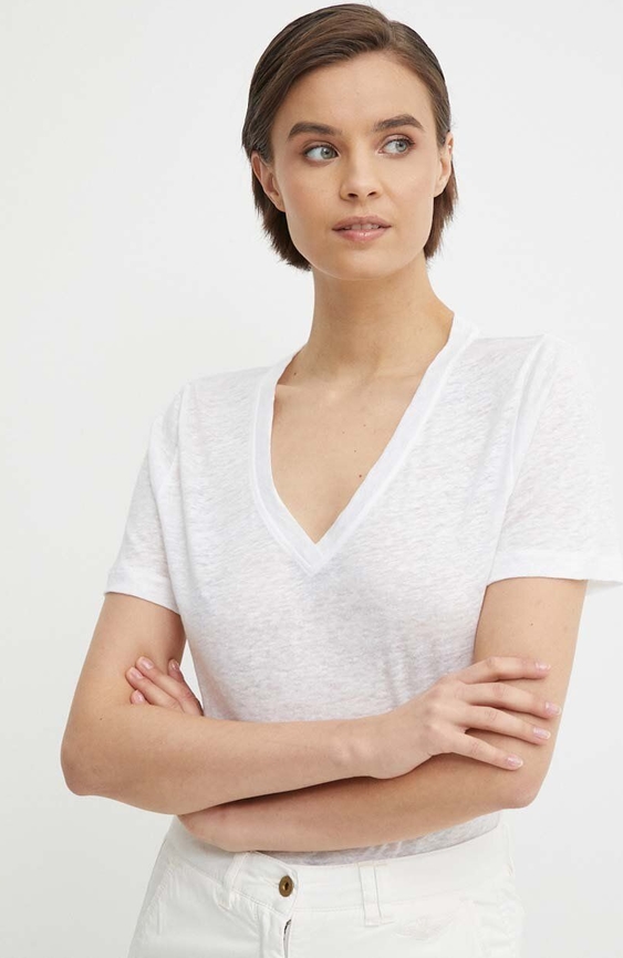 T-shirt Calvin Klein z dekoltem w kształcie litery v