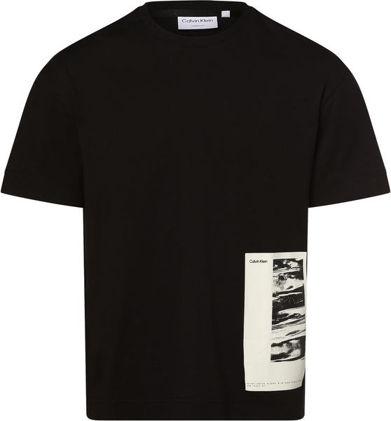 T-shirt Calvin Klein z dżerseju z nadrukiem z krótkim rękawem