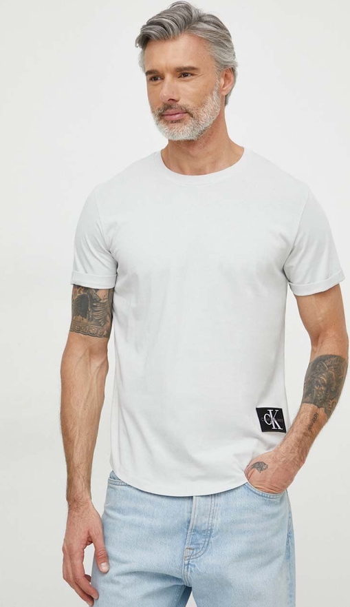 T-shirt Calvin Klein z krótkim rękawem z bawełny