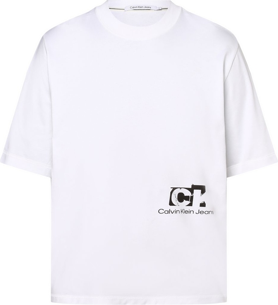 T-shirt Calvin Klein z krótkim rękawem z bawełny w młodzieżowym stylu