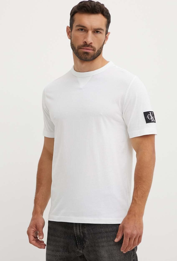 T-shirt Calvin Klein z krótkim rękawem z bawełny w stylu casual