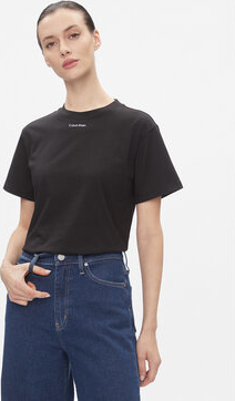 T-shirt Calvin Klein z krótkim rękawem z okrągłym dekoltem w stylu casual