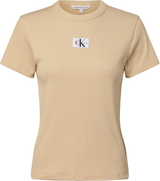 T-shirt Calvin Klein z krótkim rękawem z okrągłym dekoltem w stylu casual