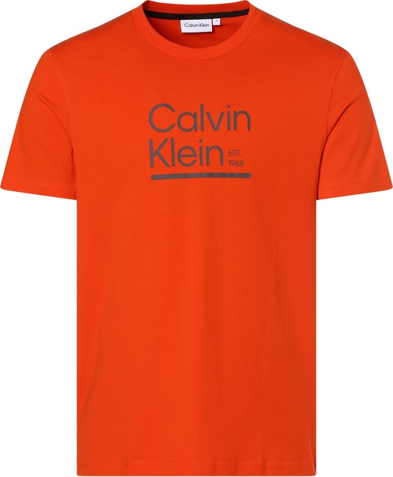 T-shirt Calvin Klein z nadrukiem w stylu klasycznym z bawełny