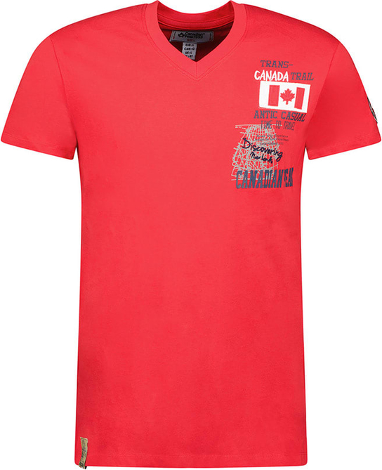 T-shirt Canadian Peak w młodzieżowym stylu z bawełny