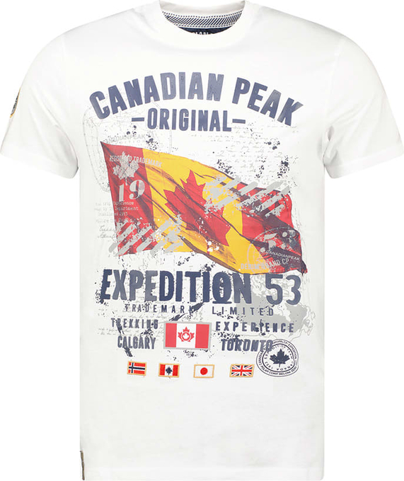 T-shirt Canadian Peak w młodzieżowym stylu z krótkim rękawem z bawełny