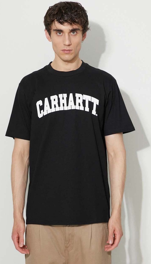 T-shirt Carhartt WIP z krótkim rękawem z bawełny w młodzieżowym stylu