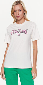 T-shirt Chiara Ferragni z okrągłym dekoltem w młodzieżowym stylu z krótkim rękawem