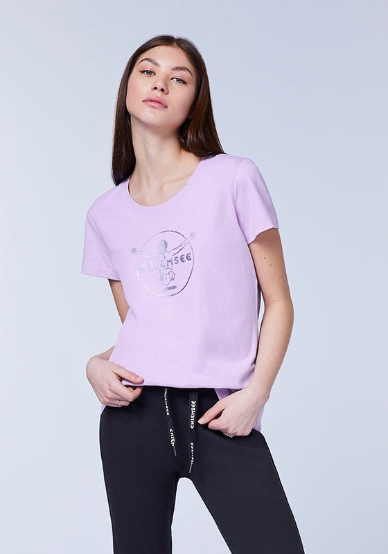 T-shirt Chiemsee w młodzieżowym stylu z krótkim rękawem z bawełny