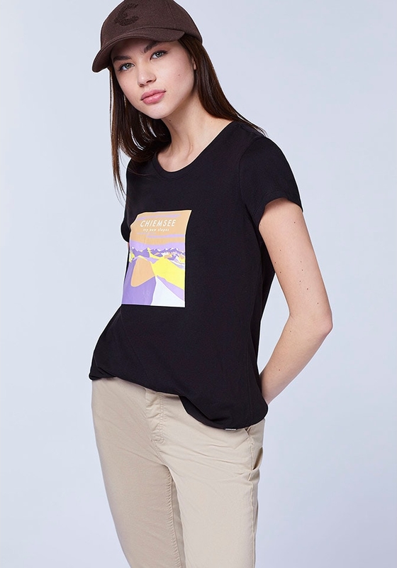 T-shirt Chiemsee z nadrukiem z krótkim rękawem