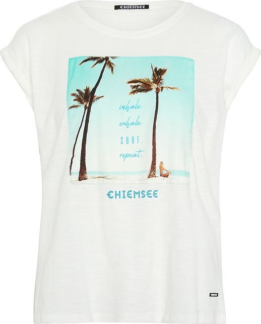 T-shirt Chiemsee z nadrukiem z krótkim rękawem z bawełny