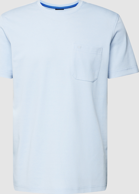T-shirt Christian Berg z krótkim rękawem z bawełny w stylu casual