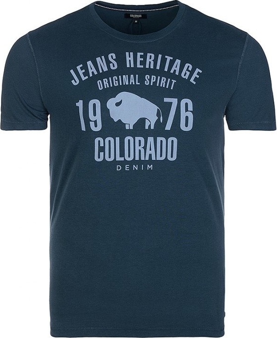 T-shirt Colorado Denim z krótkim rękawem z bawełny