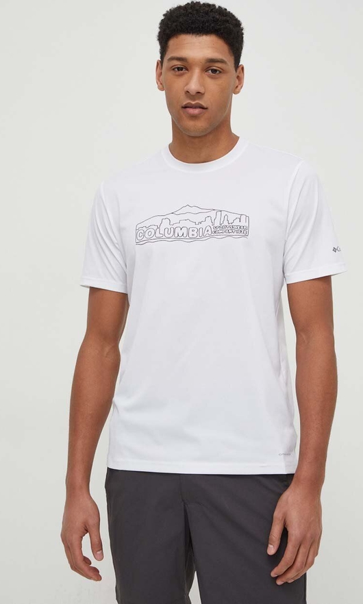 T-shirt Columbia w sportowym stylu z nadrukiem