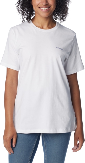 T-shirt Columbia w stylu klasycznym z wełny z okrągłym dekoltem