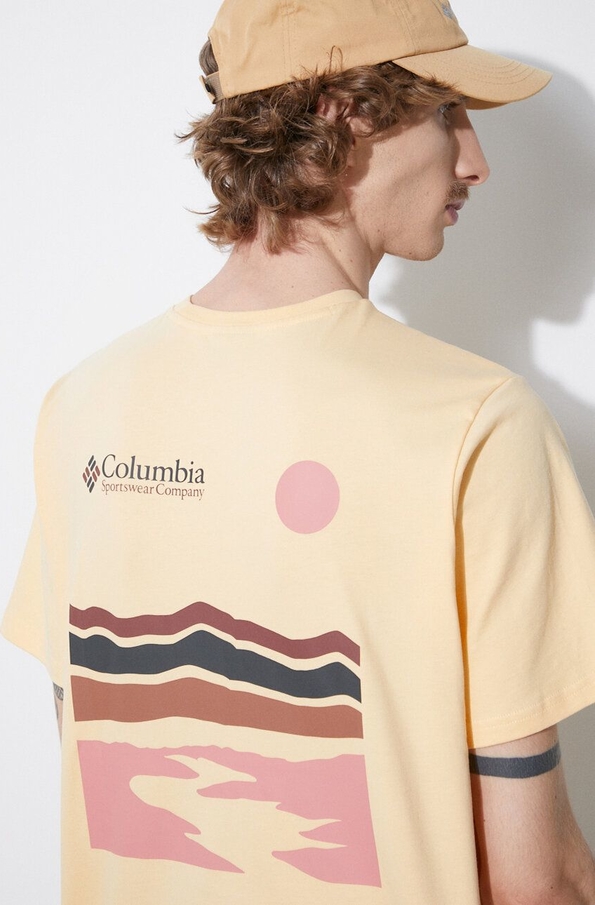 T-shirt Columbia z bawełny w sportowym stylu z krótkim rękawem