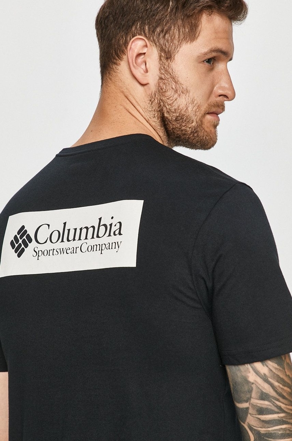 T-shirt Columbia z bawełny z nadrukiem