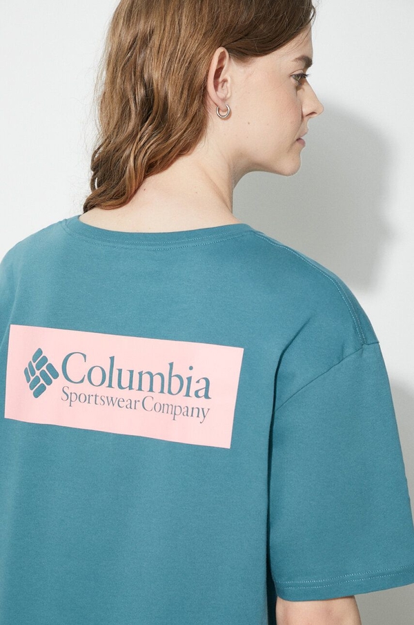 T-shirt Columbia z bawełny z nadrukiem w sportowym stylu