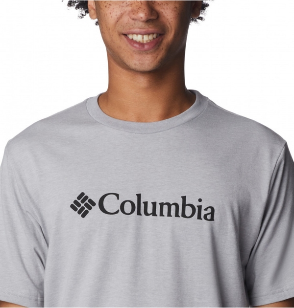 T-shirt Columbia z krótkim rękawem w młodzieżowym stylu z nadrukiem