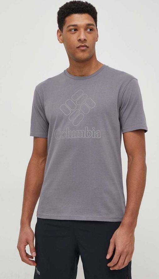 T-shirt Columbia z krótkim rękawem w sportowym stylu z nadrukiem