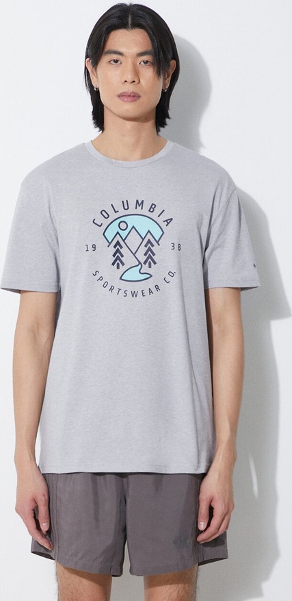 T-shirt Columbia z krótkim rękawem z bawełny